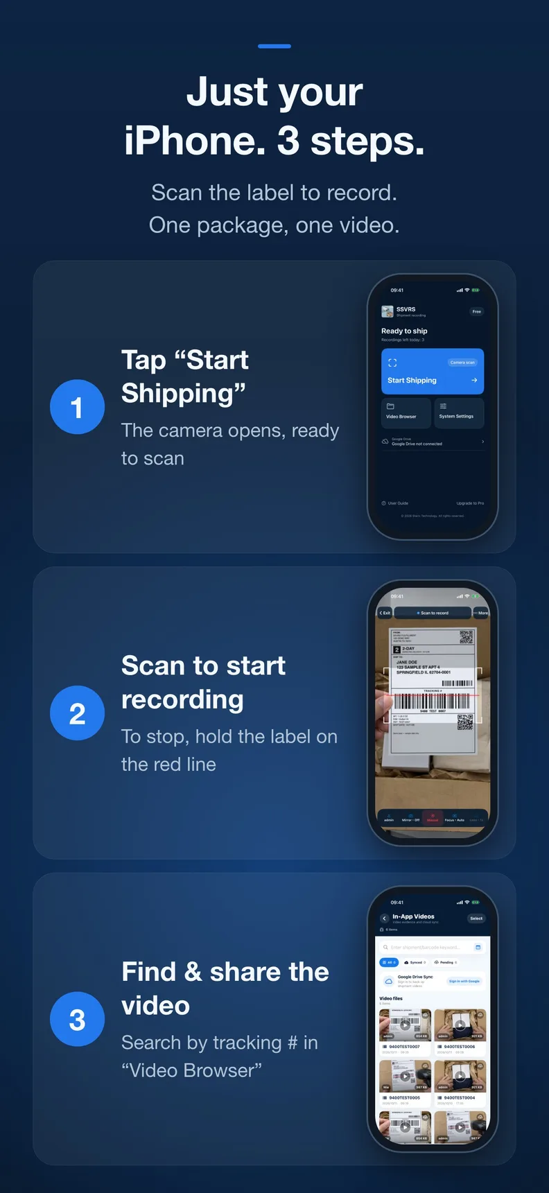 English SSVRS: the packing recording workflow on iPhone